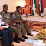 PHOTOS: Buhari meeting with service chiefs