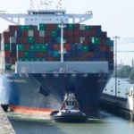 CMA CGM very large boxship makes record breaking Panama Canal transit 