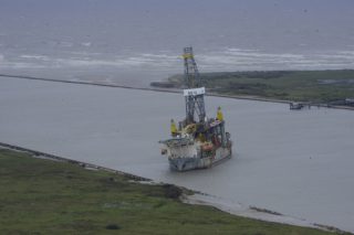 Drillship grounded by Hurricane Harvey blocks Corpus Christi port 