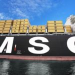 Barge hits MSC ship in Piraeus