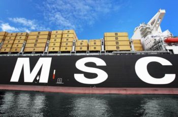 Barge hits MSC ship in Piraeus