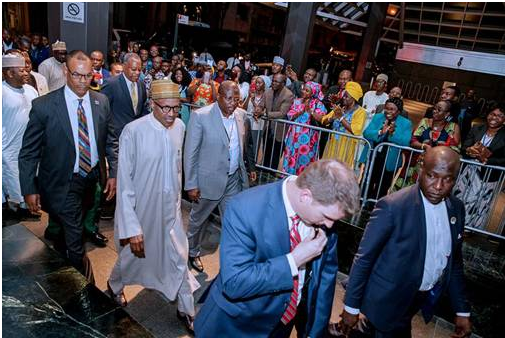 PHOTOS: Buhari arrives New York for UN General Assembly