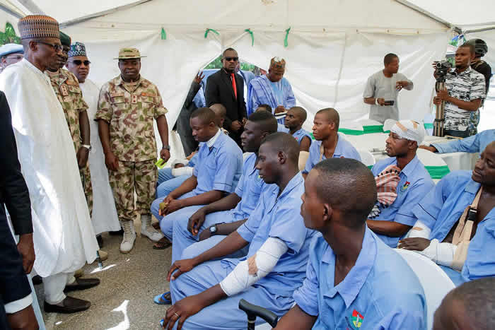 Buhari visits troops in Maiduguri-