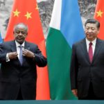 Chinese President Xi Jinping and Djibouti's President Ismail Omar Guelleh attend a signing ceremony at the Great Hall of the People in Beijing