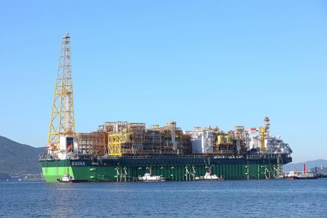 Egina FPSO begins journey to Nigeria