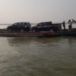 PHOTOS: Sokoto Governor, Tambuwal in dangerous trip across River Benue