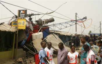 Helicopter crashes on houses, injures four in Cote d’Ivoire