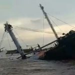Cargo ship sinks in Indonesia 