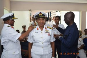 Navy decorates first female nurse as one star general