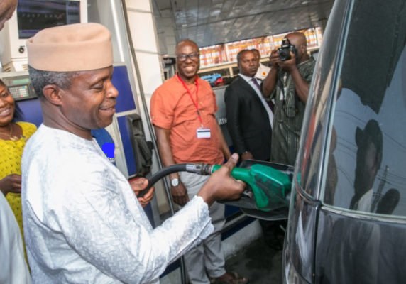 Osinbajo selling fuel _