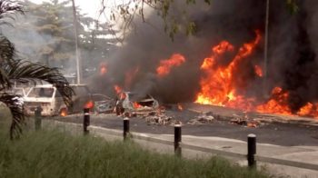 Scores of vehicles burnt as tankers explode in Lagos, Abuja 
