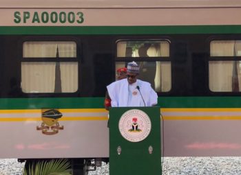 Buhari commissions new locomotives and coaches 2