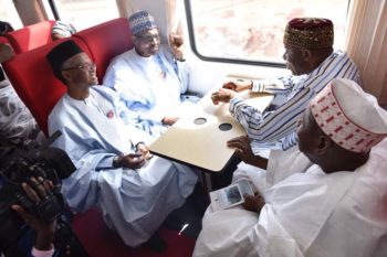 Buhari commissions new locomotives and coaches 9
