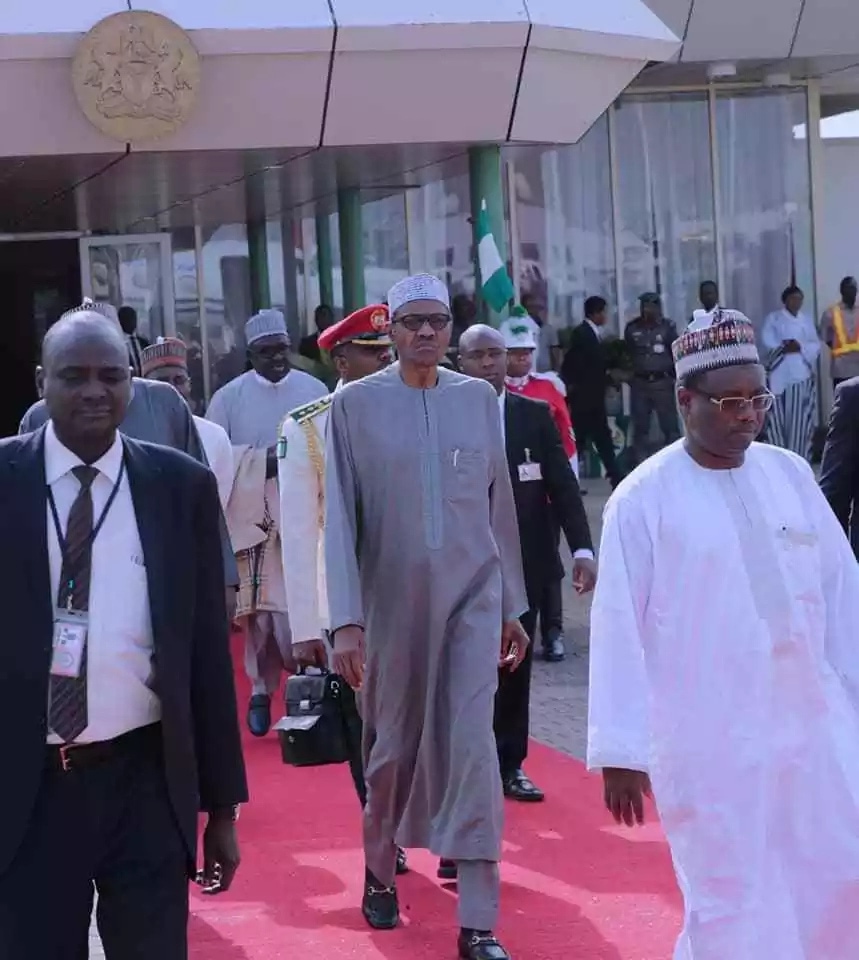 PHOTOS: Buhari departs Abuja for Addis Ababa