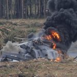 Russian military helicopter crashes