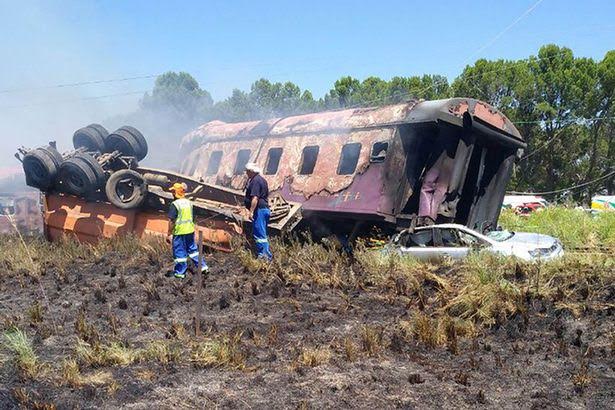 14 dead, scores injured as South African train bursts into flames 
