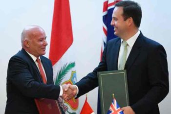 Australia, Peru sign free trade agreement