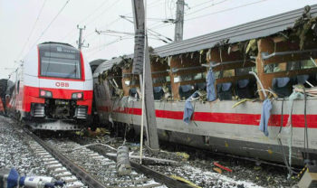 Trains collide in Austria