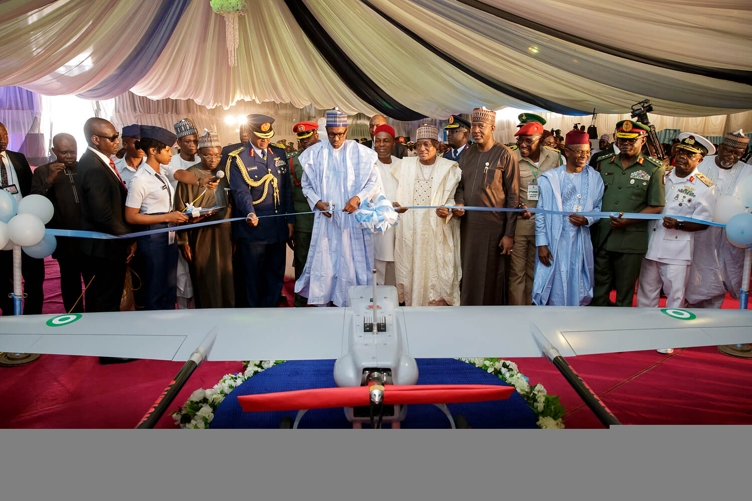 Buhari inaugurates made in Nigeria drone_