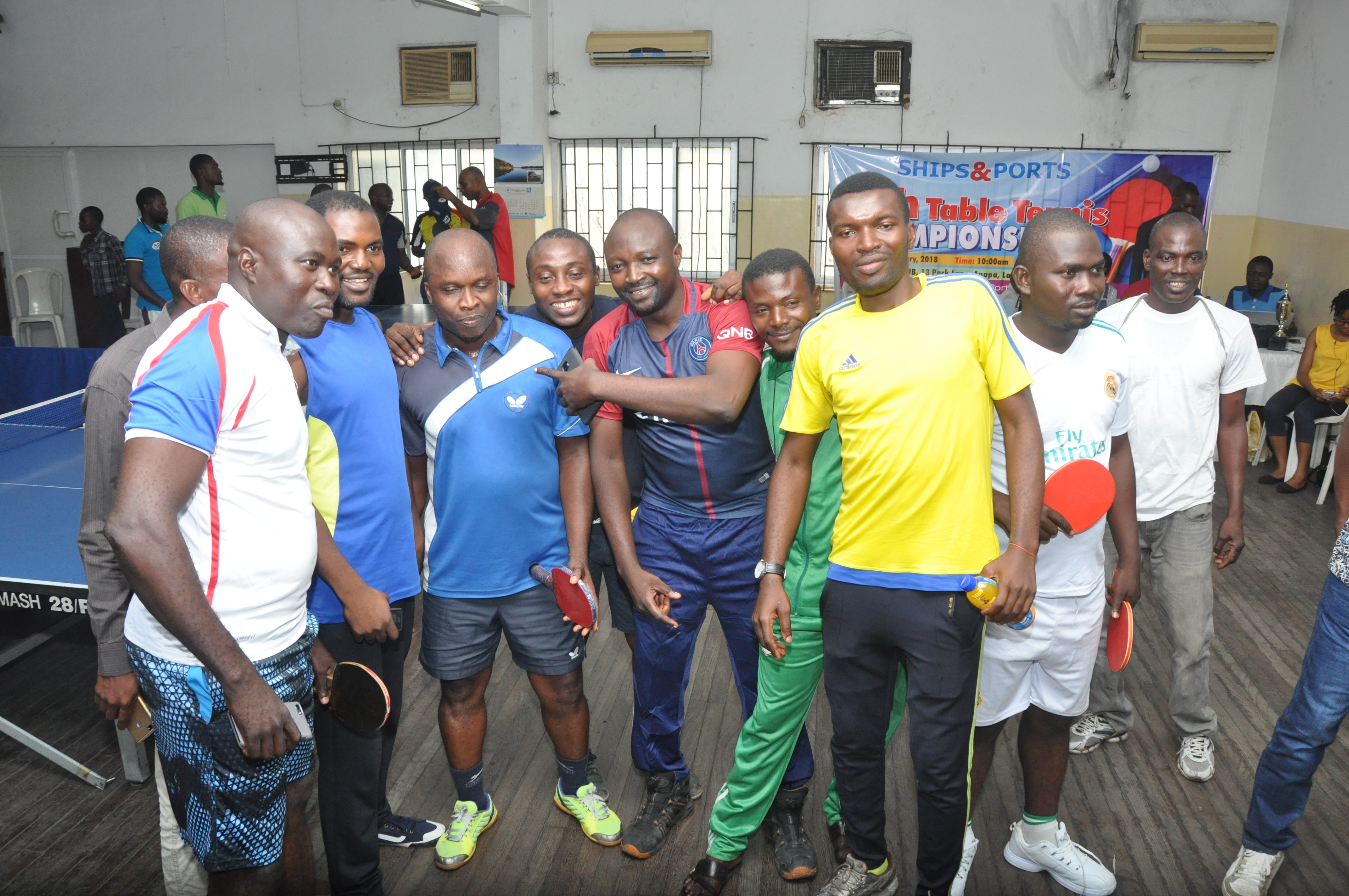 Some of the participants jubilating with the winner, Jeremiah Ikoko.