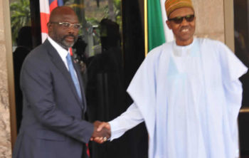 Liberia’s President George Weah meets Buhari