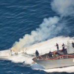 Drug smuggling vessel on fire as authorities seize tons of cocaine in US