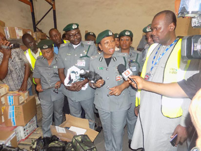 Customs intercepts military hardware in Lagos airport