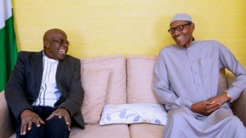 PHOTO: Tinubu visits Buhari in London