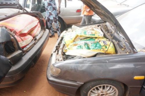 Customs Zone 'B' impounds 11 vehicles loaded with smuggled rice