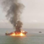 Research vessel catches fire off Malaysia