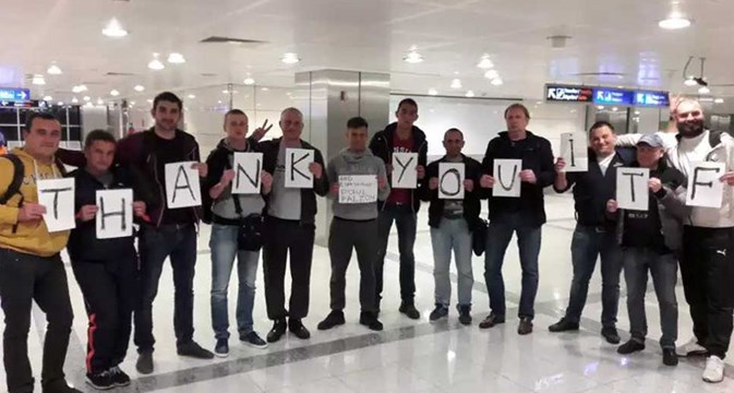 Stranded seafarers return home after four months