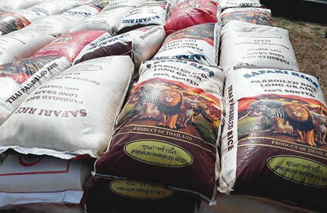 Anti-smuggling strike force impounds 3000 bags of rice