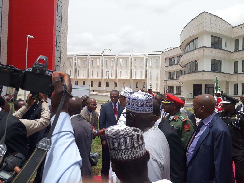 PHOTOS: Buhari commissions EFCC head office in Abuja