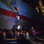 Alexander Maersk docks with rescued immigrants in Sicily