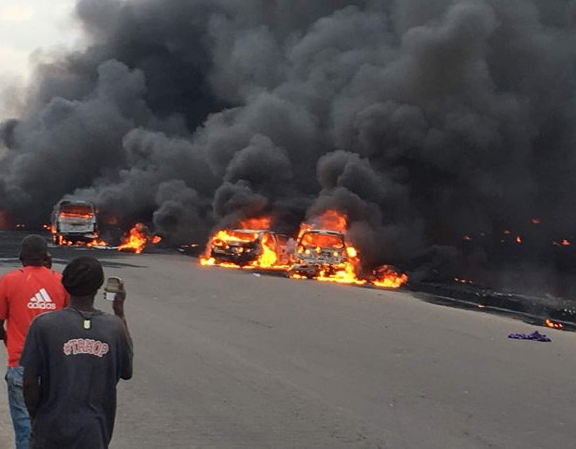 Tanker explosion at Otedola bridge_