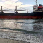 Cargo ship runs aground in Philippines