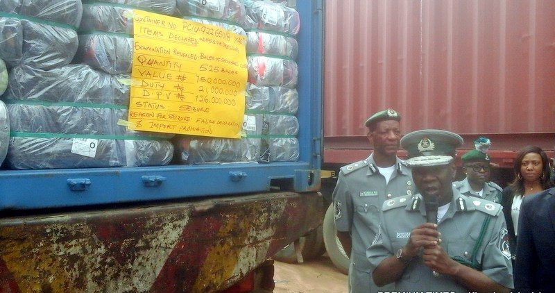 Customs impounds truckload of codeine syrup, 9504 bags of rice