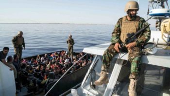 Libyan coast guard intercepts 156 migrants - Navy