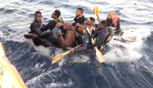 Britain intercepts nine migrants in a boat off its coast