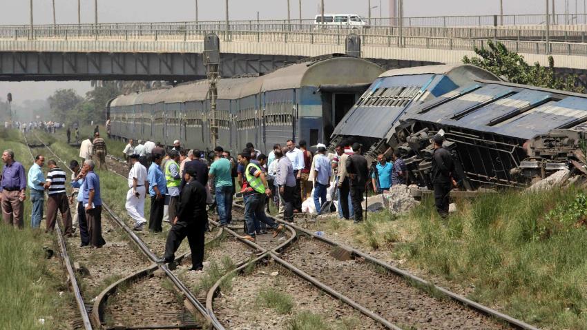 Train derails in Egypt, injures 55