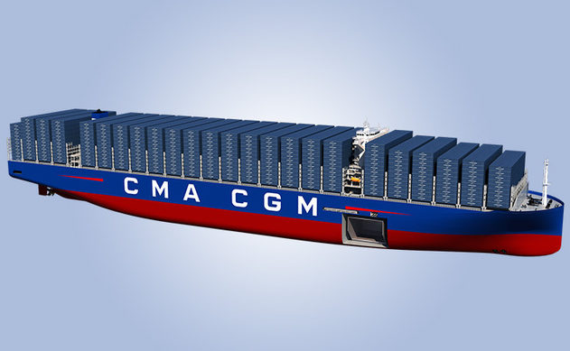 World’s largest container vessels under construction in Shanghai