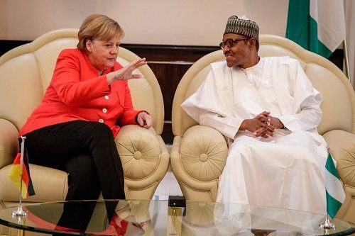 Buhari, Angela Merkel meet in Aso Rock1