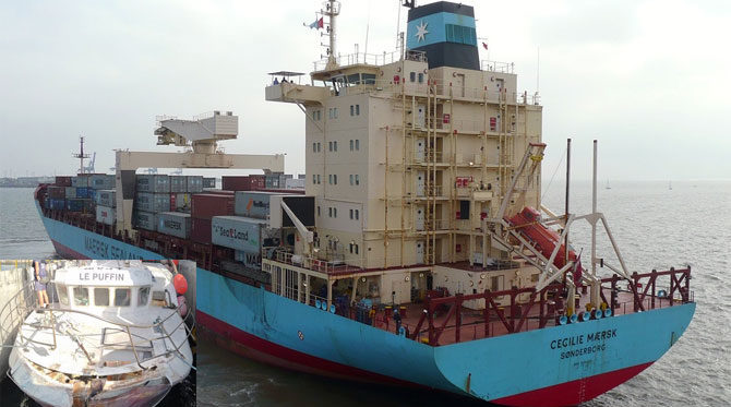 Cecilie Maersk collides with fishing vessel - Ships & Ports