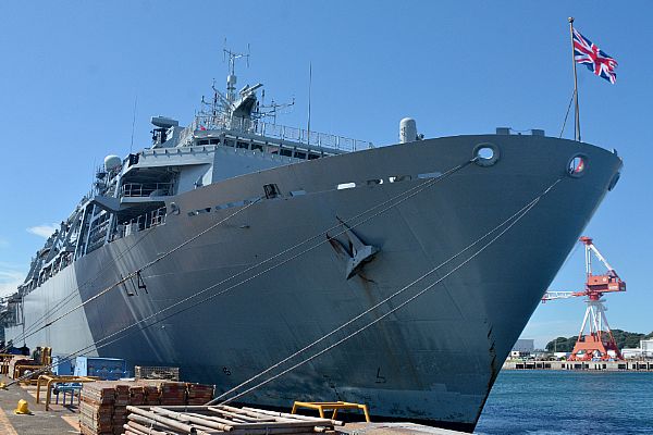 British navy assault ship arrives in Tokyo