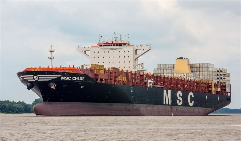 MSC ship loses 13 containers overboard