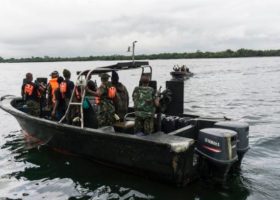 Nigerian Navy Ship Pathfinder in Port Harcourt on Friday