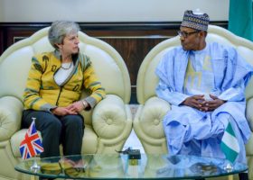 PHOTOS: Buhari, British Prime Minister meet in Aso Rock