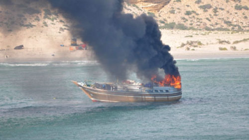 EU Forces destroy vessel used by Somali pirates to attack ship 