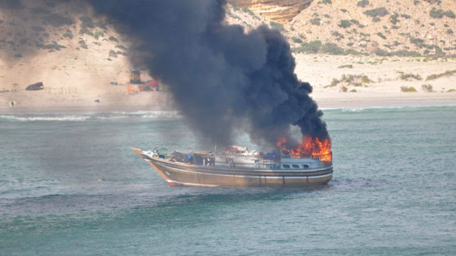 EU Forces destroy vessel used by Somali pirates to attack ship 