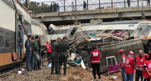 Six dead, dozens injured in Moroccan train crash